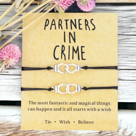 Besties for Life: Partners in Crime Bracelet Set! NWT Jewelry - Picture 3 of 7